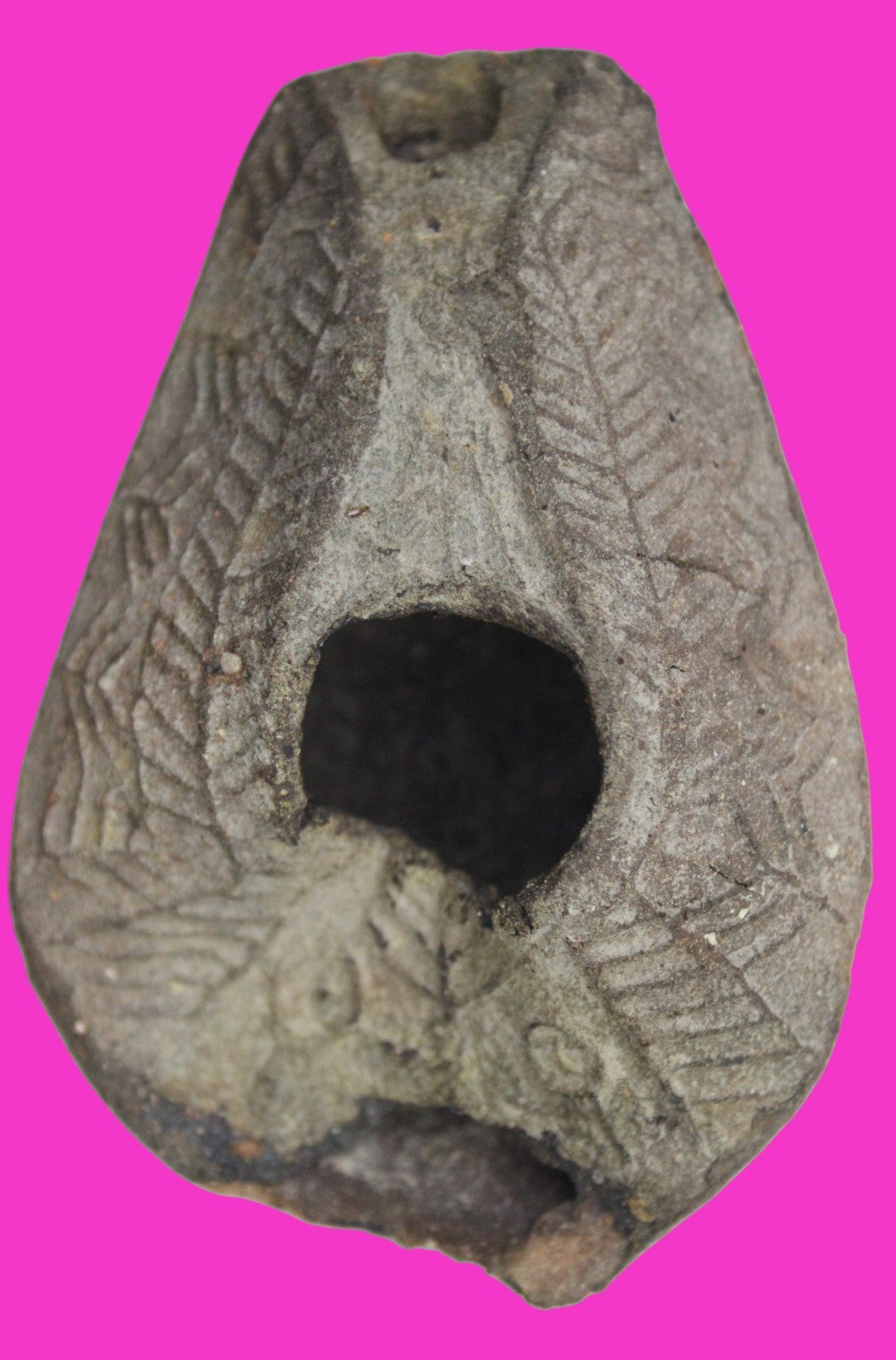 Ancient Holy Land Oil Lamp Artifact Rare Kiln Error Israel 300-600 AD COA 129