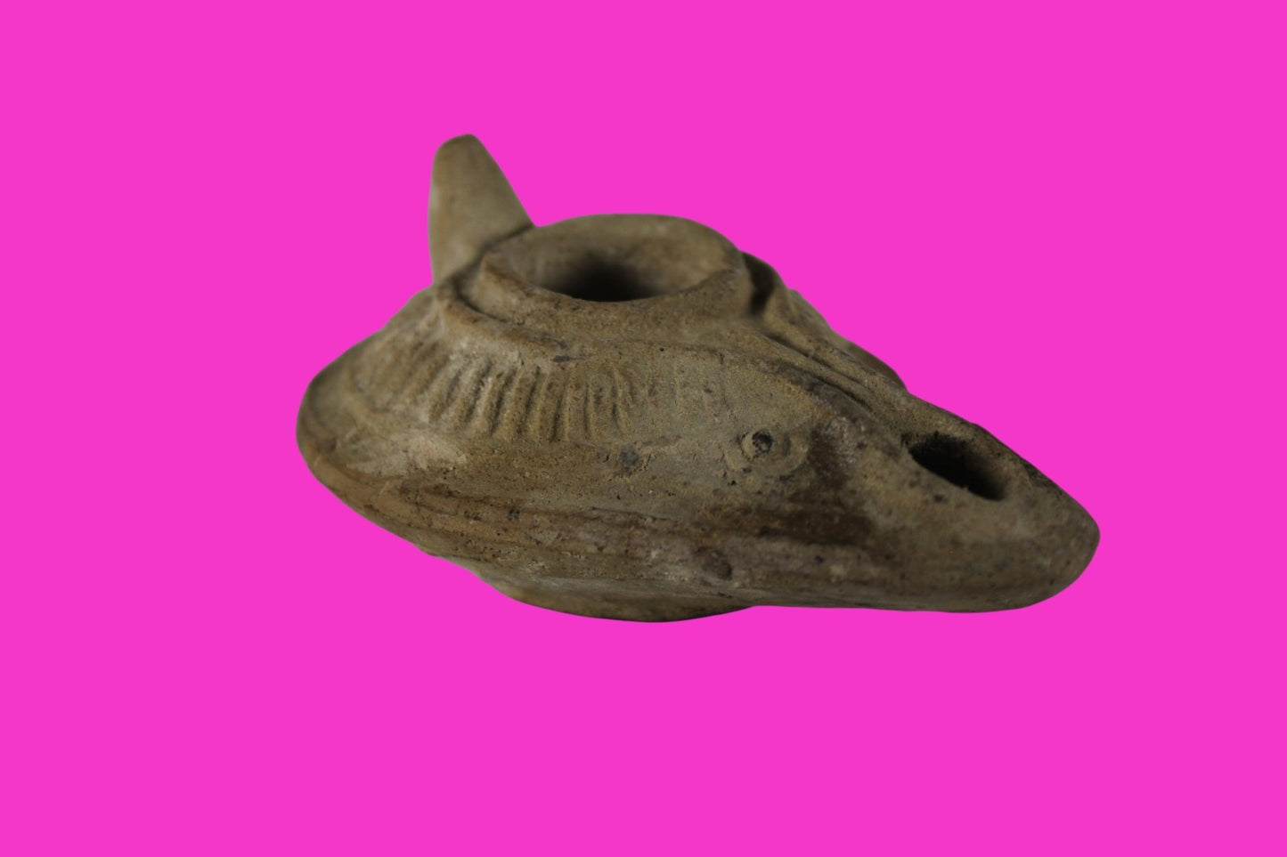 Ancient Holy Land Oil Lamp Artifact  From Jesus Christ Homeland 400-600AD COA 35