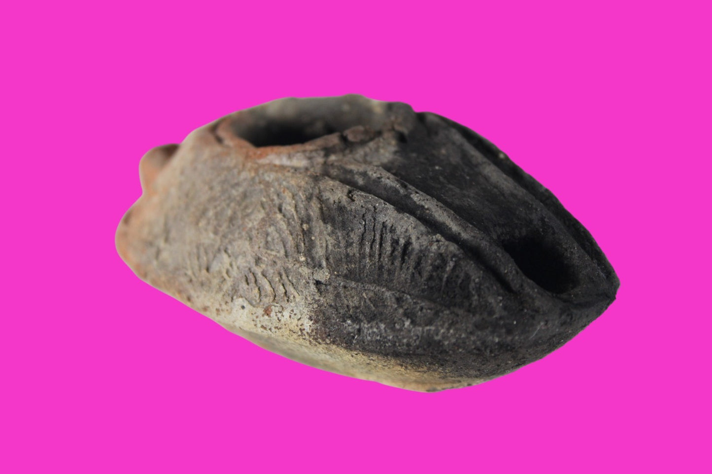 Ancient Holy Land Oil Lamp Artifact A Hidden Christian Cross 300-600AD COA 134