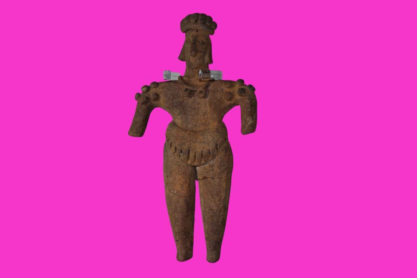 Pre Columbian Artifact 6in Female Shaman Tomb Figure Colima Mexico 100BC COA 266