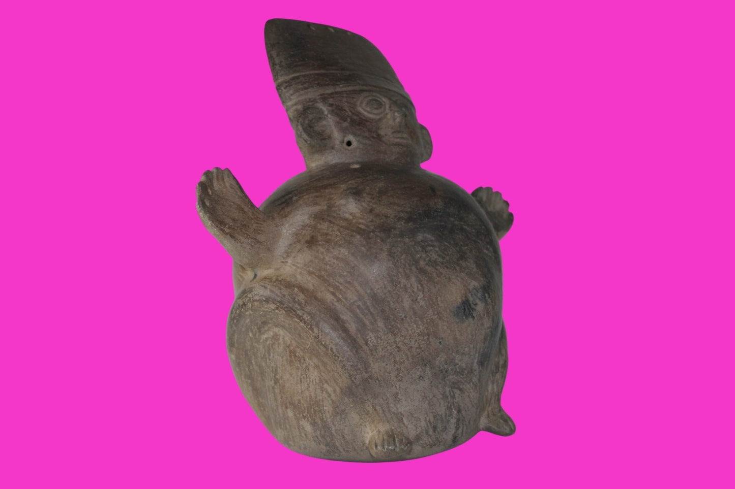 Pre Columbian Artifact Chancay 11 Inch Rotund Figure 1000-1250 AD  Peru COA 264