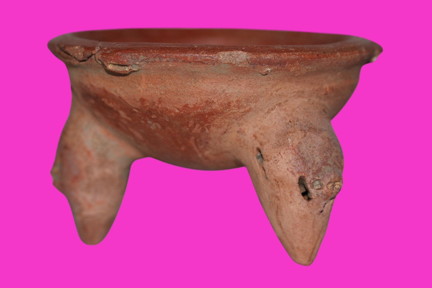 Pre Columbian Authentic Artifact Tripod Bowl Watershed Area Costa Rica COA J86