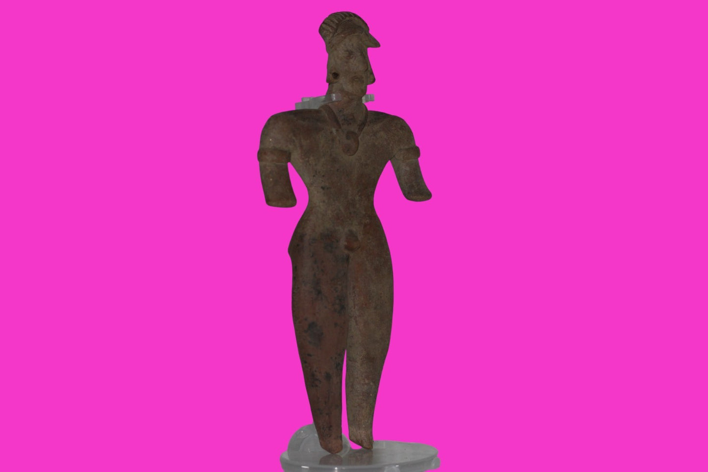 Pre Columbian Artifact Huge 9 Inch Tall Tomb Figure Colima Mexico 100 BC COA 233