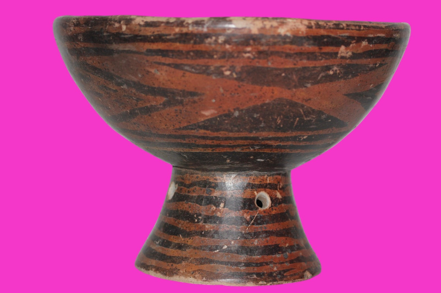 Pre Columbian Authentic Artifact Pedestal Bowl Narino Columbia 1000 AD COA J50