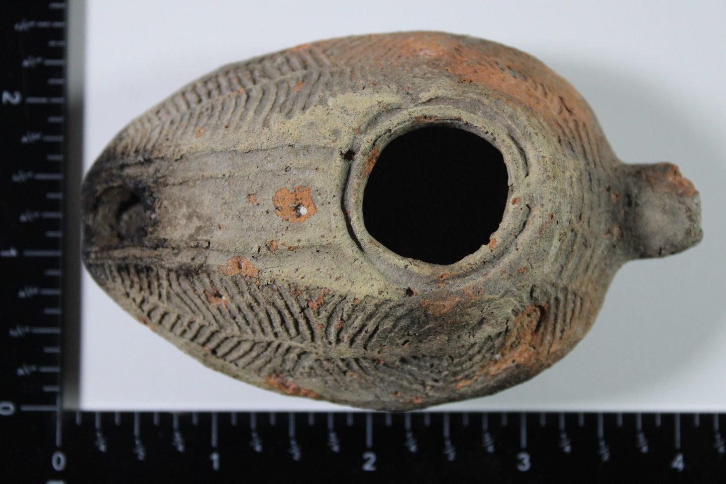 Oil Lamp Holy Land Ancient Artifact Jesus Christ Home Israel 300-600 AD COA 72