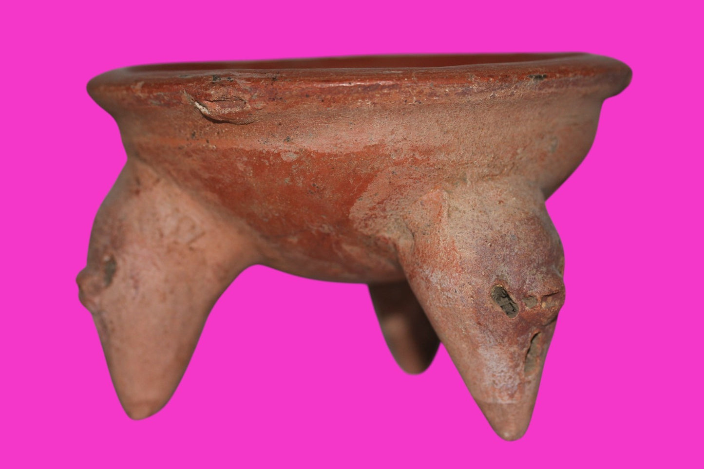 Pre Columbian Authentic Artifact Tripod Bowl Watershed Area Costa Rica COA J86