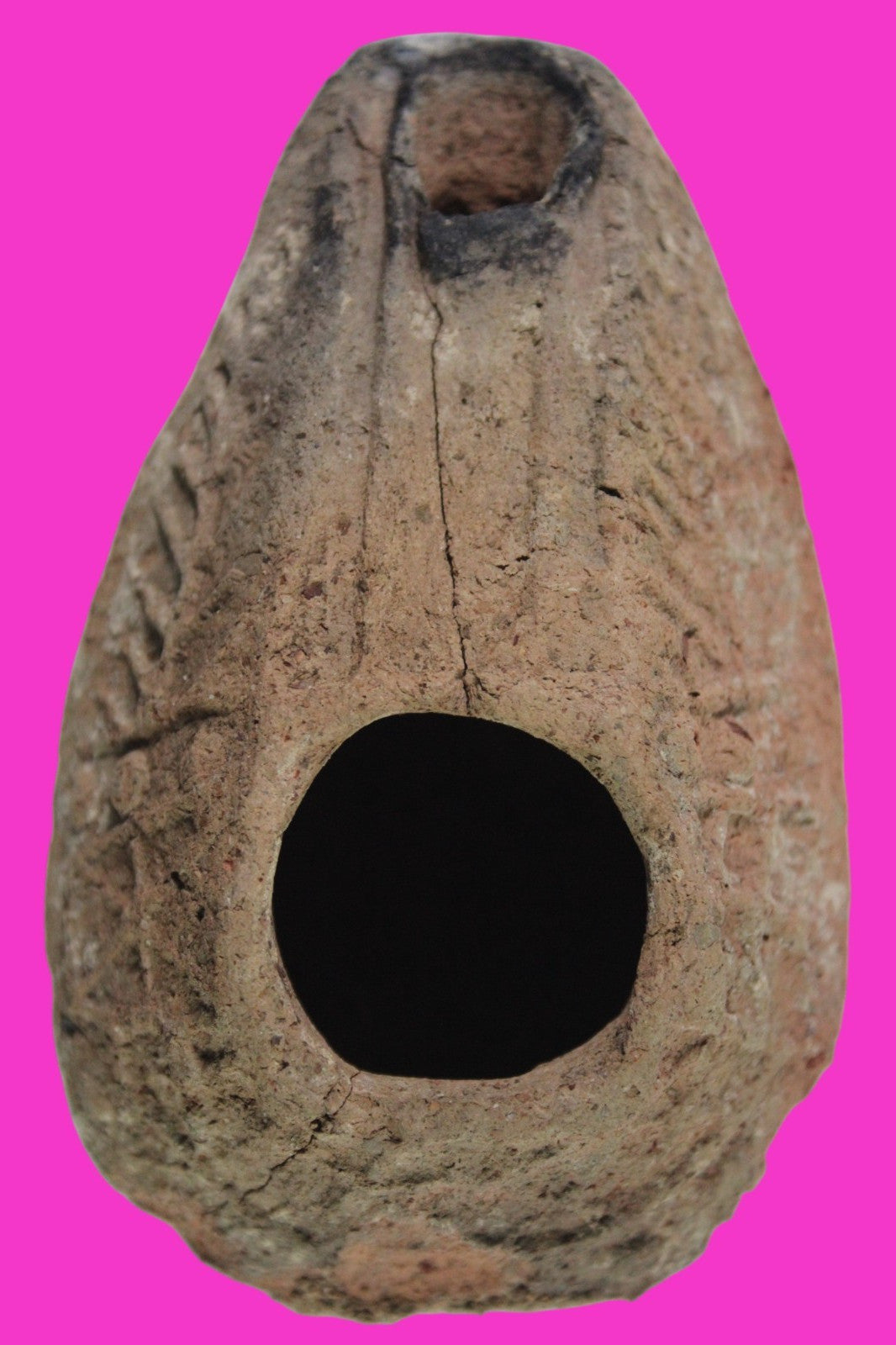 Oil Lamp Holy Land Ancient Artifact Jesus Christ Home Israel 300-600 AD COA 78