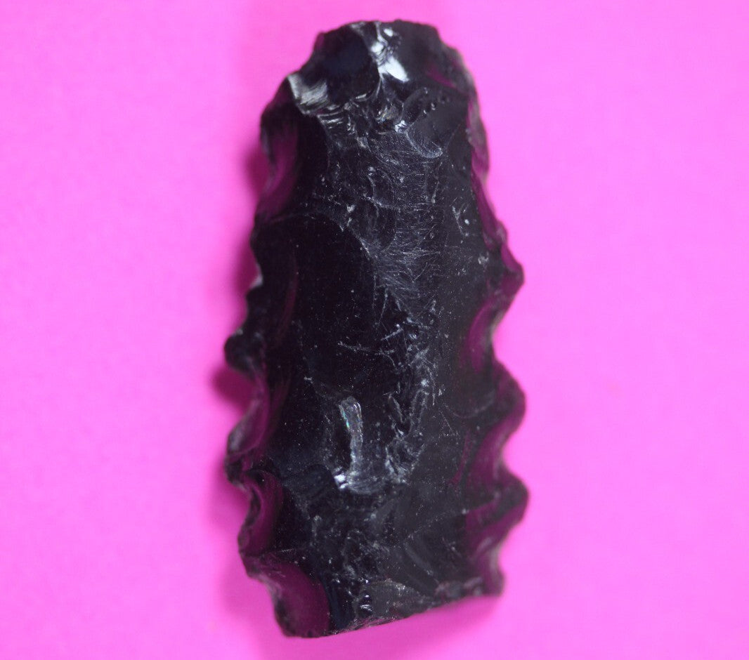 Pre Columbian Artifact Authentic Aztec Arrowhead Battle of Mexico City COA 73