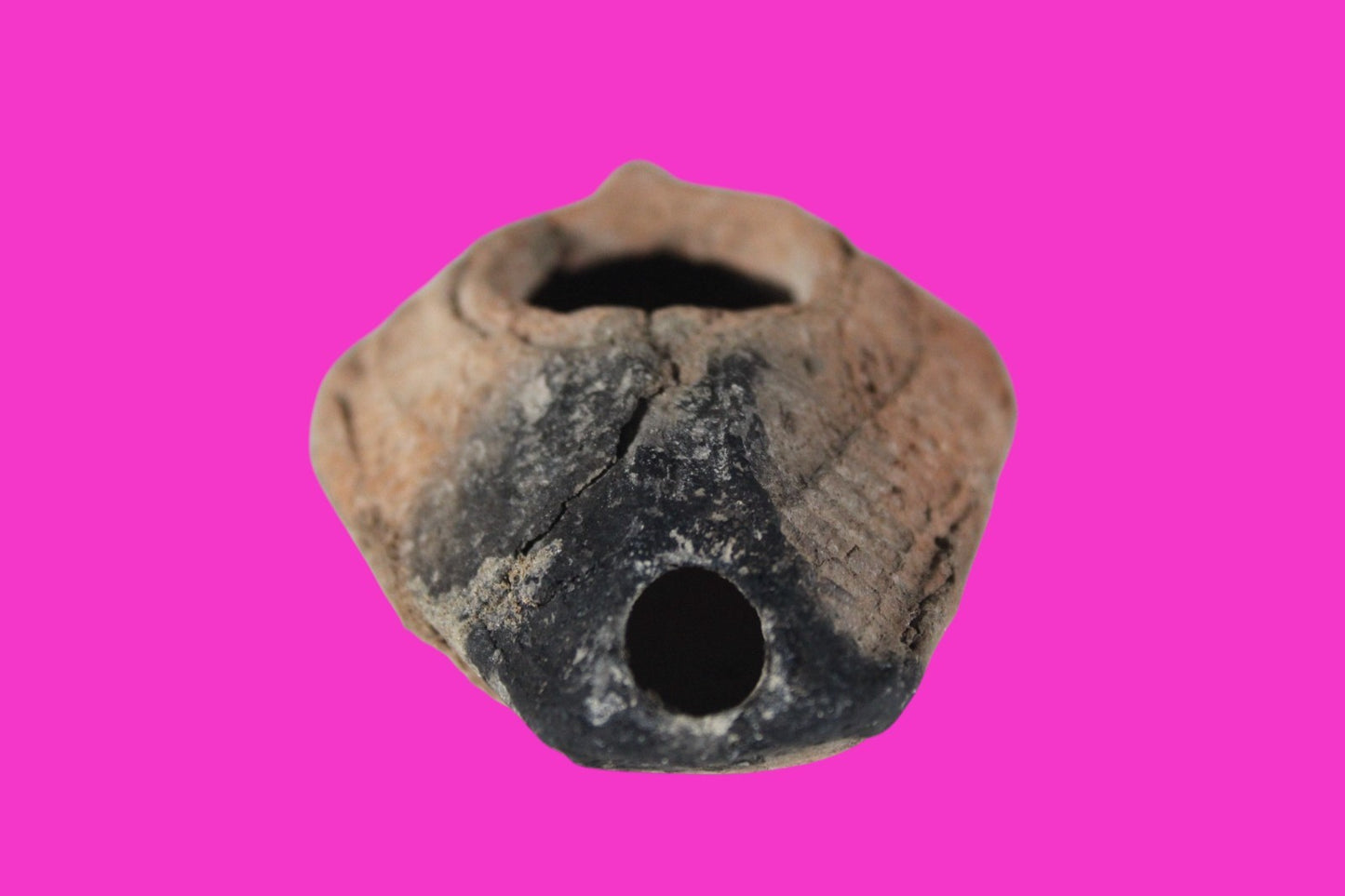 Oil Lamp Holy Land Ancient Artifact Jesus Christ Home Israel 300-600 AD COA 89