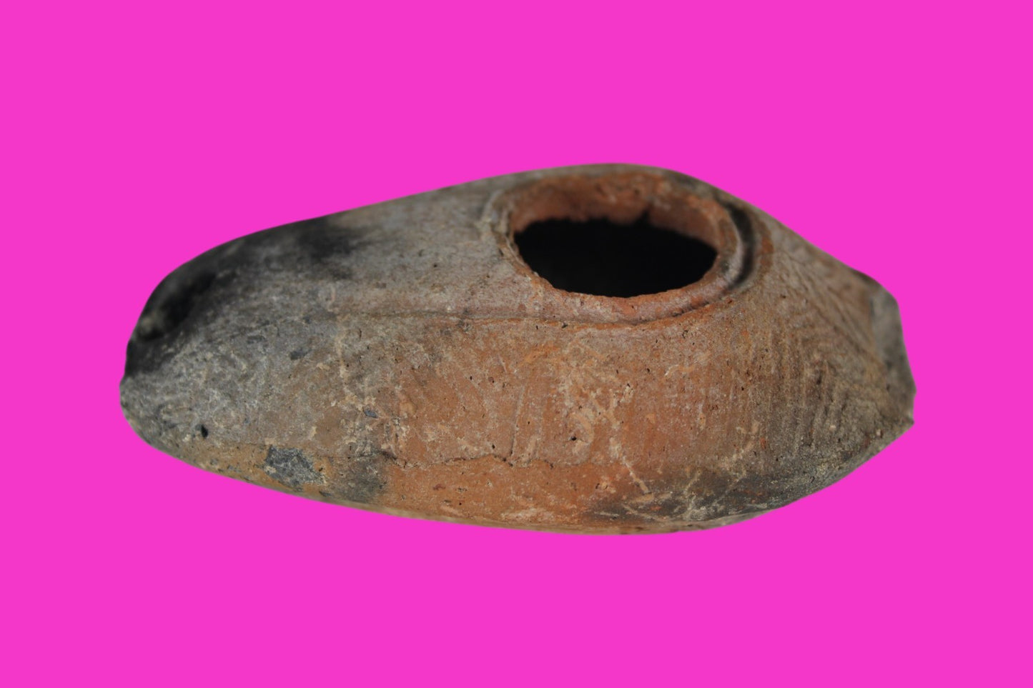Oil Lamp Holy Land Ancient Artifact Jesus Christ Home Israel 300-600 AD COA 107