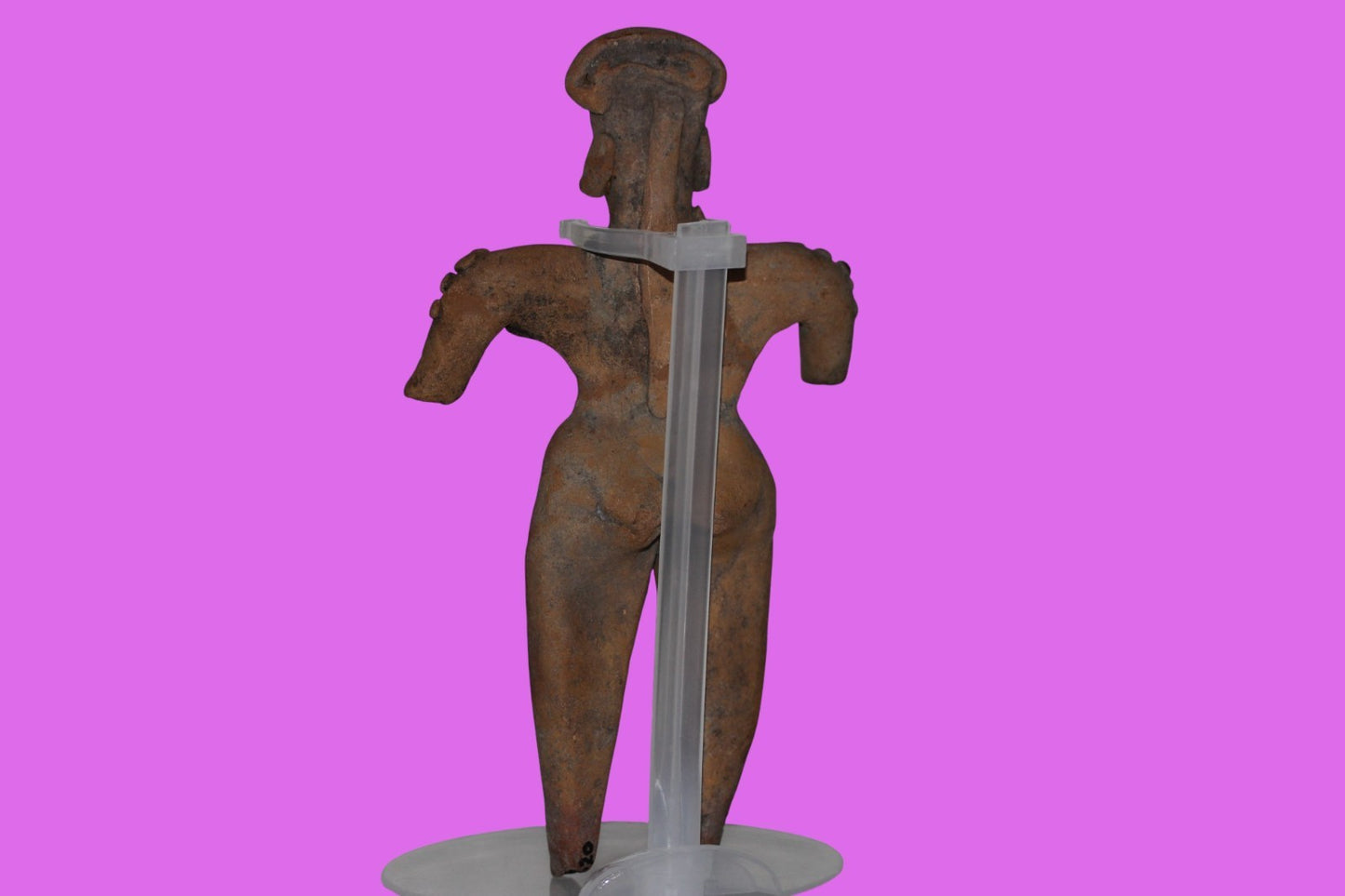 Pre Columbian Artifact 6in Female Shaman Tomb Figure Colima Mexico 100BC COA 256