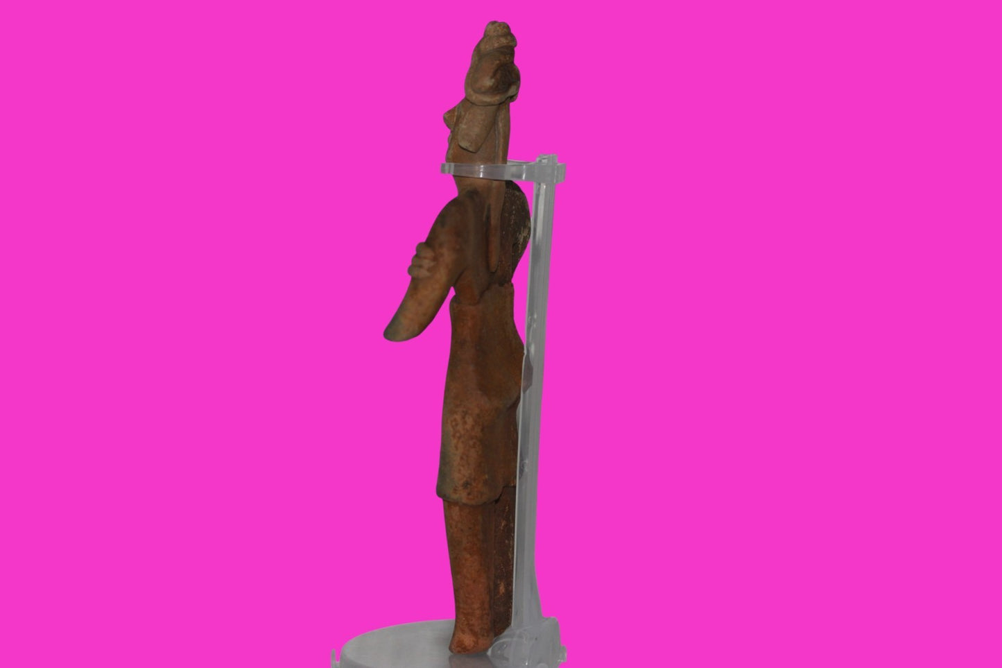 Pre Columbian Artifact 8 inch Female Tomb Figure Colima Mexico 100 BC COA 258