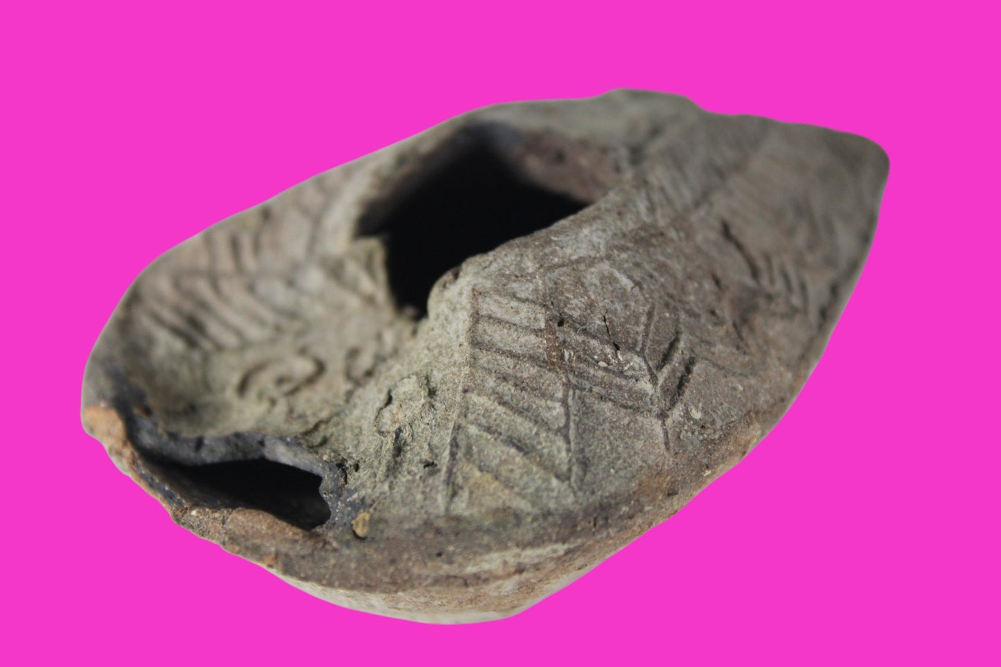 Ancient Holy Land Oil Lamp Artifact Rare Kiln Error Israel 300-600 AD COA 129