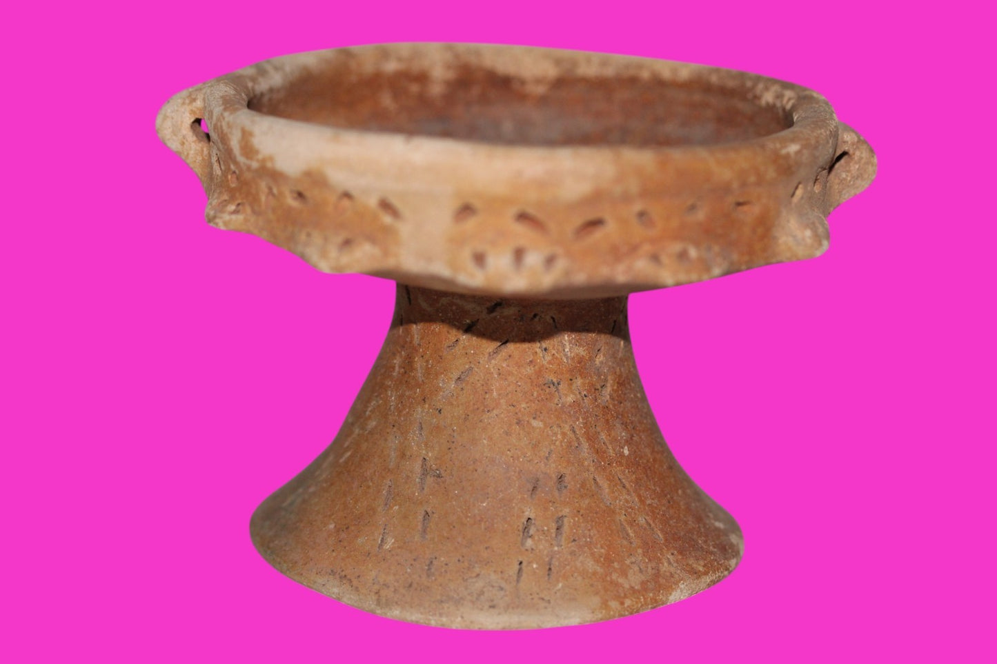 Pre Columbian Artifact Authentic Rattle Bowl Watershed Region Costa Rica COA J87