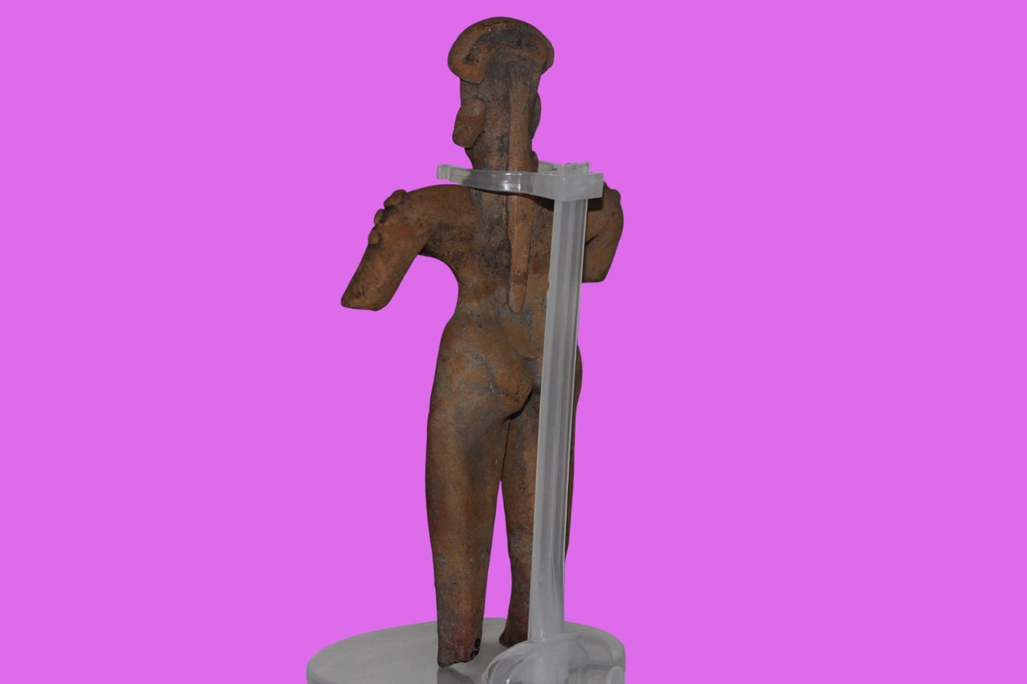 Pre Columbian Artifact 6in Female Shaman Tomb Figure Colima Mexico 100BC COA 256