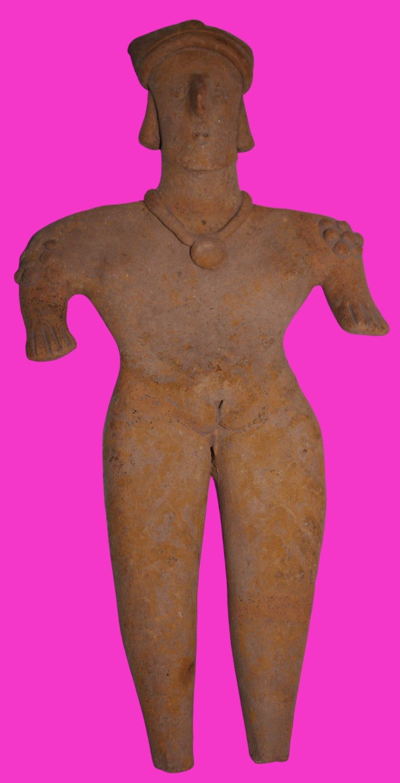Pre Columbian Artifact 8in Female Shaman Tomb Figure Colima Mexico 100BC COA 254