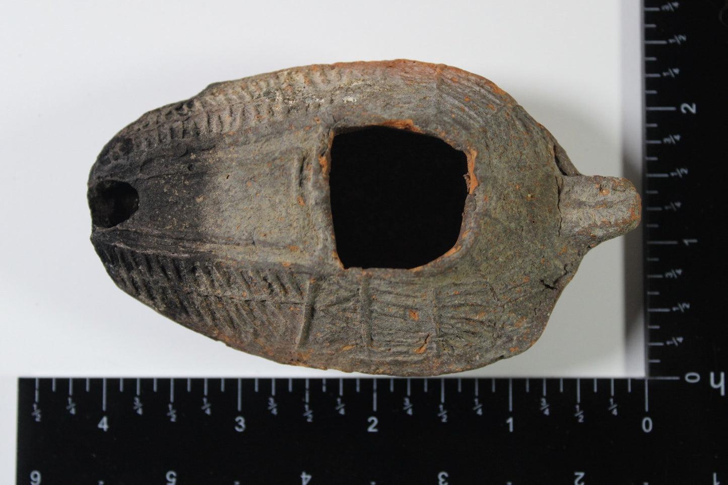 Oil Lamp Holy Land Ancient Artifact Jesus Christ Home Israel 300-600 AD COA 109