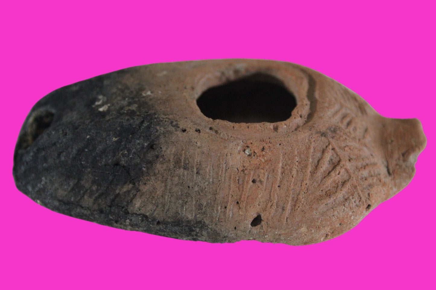 Ancient Holy Land Oil Lamp Artifact Jesus Christ Home Israel 300-600 AD COA 86