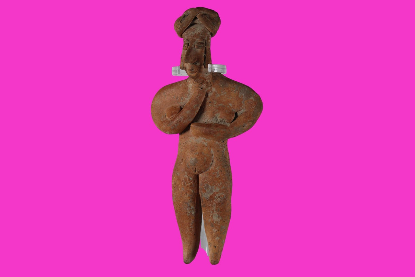 Pre Columbian Artifact 7 Inch Tall Shaft Tomb Figure Colima Mexico 100BC COA 282