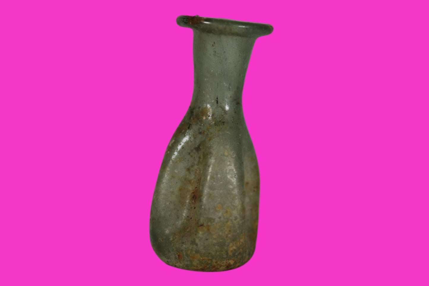 Ancient Holy Land Glass Bottle Authentic Artifact 100-300 AD Roman Era COA J10