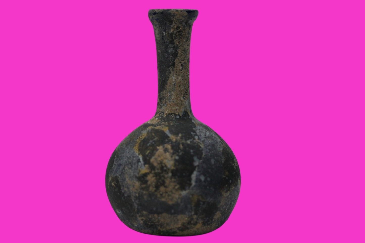 Ancient Holy Land Glass Bottle Authentic Artifact 100-300 AD Roman Era COA J21