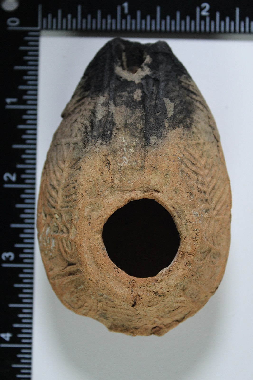 Ancient Holy Land Oil Lamp Artifact 2 Hidden Christian Crosses 300-600AD COA 135