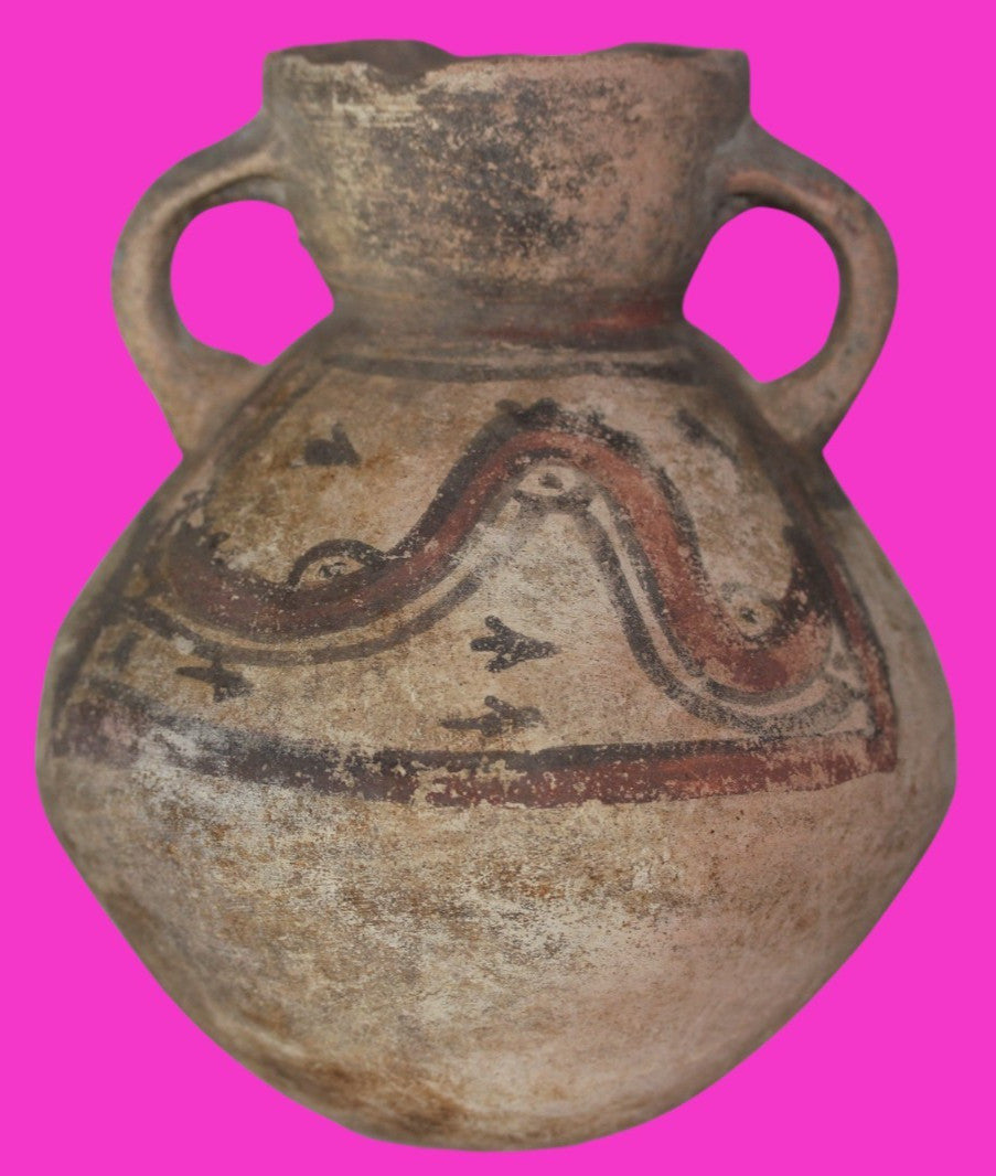 Pre Columbian Authentic Artifact Snake Jug Chancay Peru 1200 -1450 AD COA J103