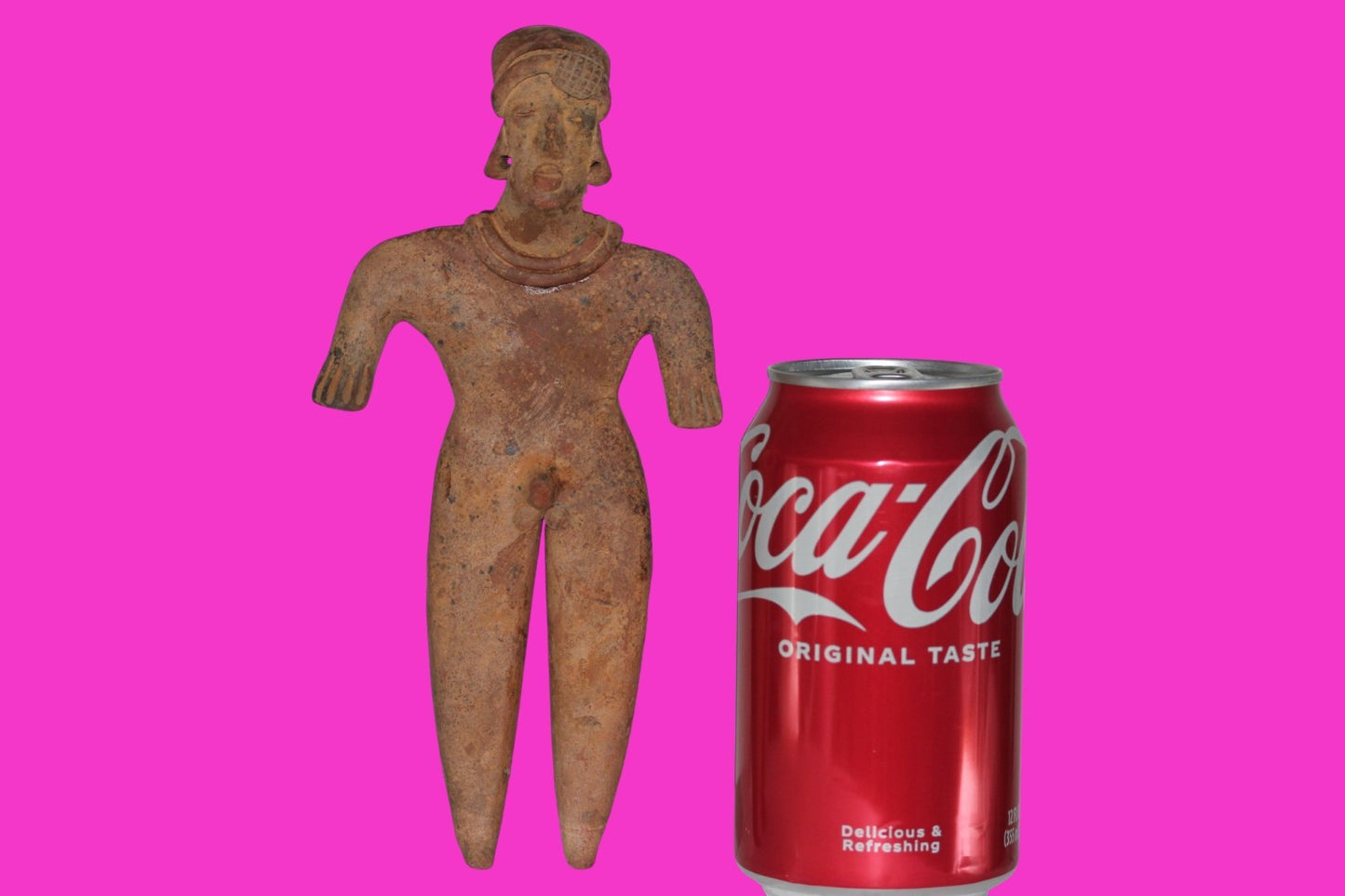 Pre Columbian Artifact 7 inch Male Shaft Tomb Figure Colima Mexico 100BC COA 263