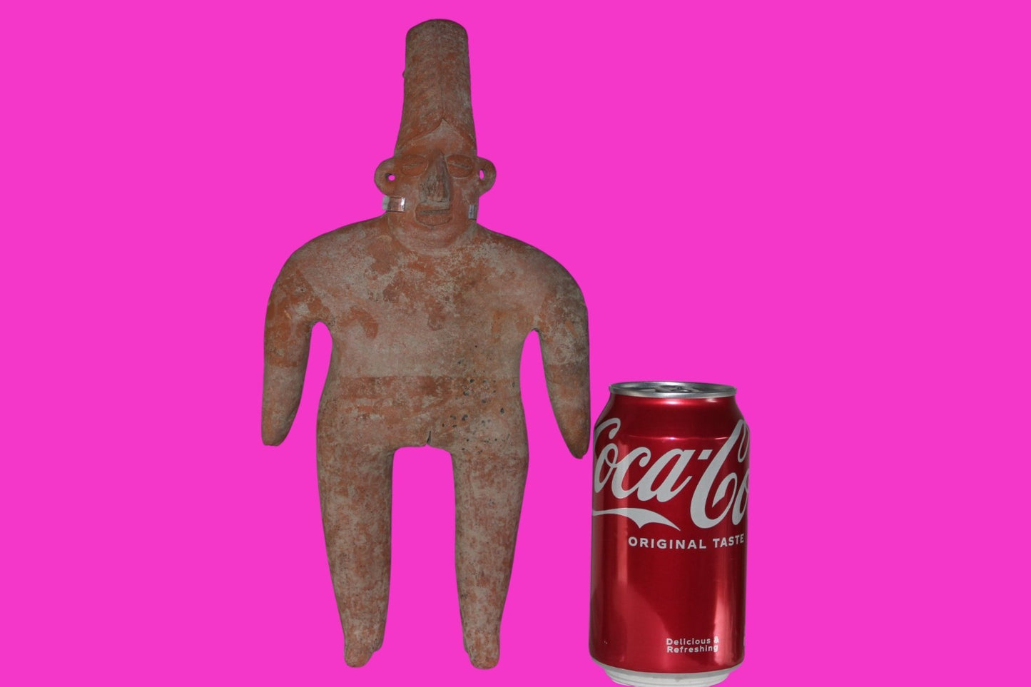 Pre Columbian Artifact Giant 10in Female Tomb Figure Colima Mexico 100BC COA 271