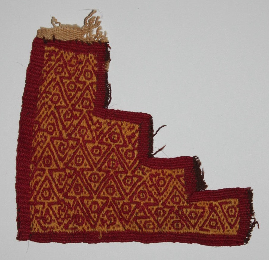 Pre Columbian Authentic Artifact Frameable Textile Border Chancay Peru COA 01