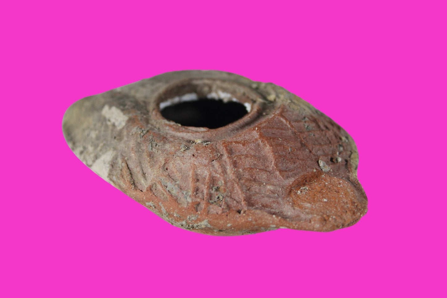 Oil Lamp Holy Land Ancient Artifact Jesus Christ Home Israel 300-600 AD COA 120