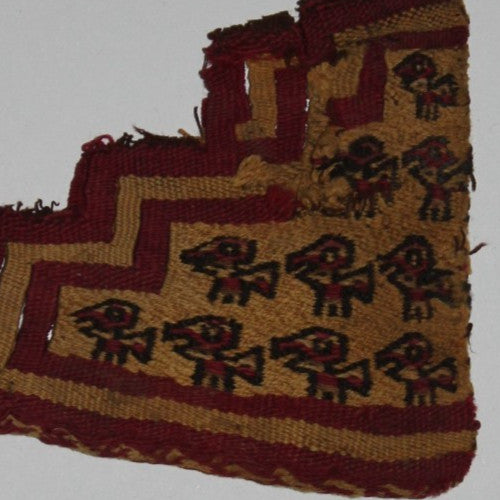 Pre Columbian Artifact Authentic Frameable Textile Border Chancay Peru COA 02