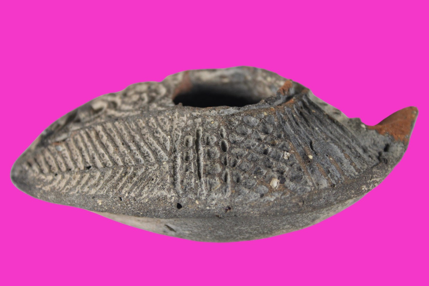 Oil Lamp Holy Land Ancient Artifact Jesus Christ Home Israel 300-600 AD COA 119