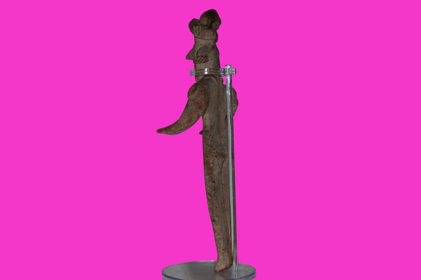 Pre Columbian Artifact 9 in Female Shaft Tomb Figure Colima Mexico 100BC COA 275