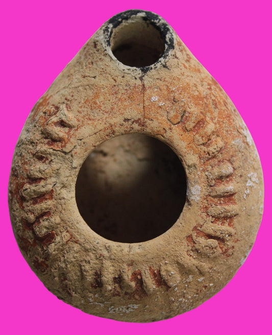 Ancient Holy Land Oil Lamp Artifact Jesus Christ Homeland 100BC-400AD COA 24