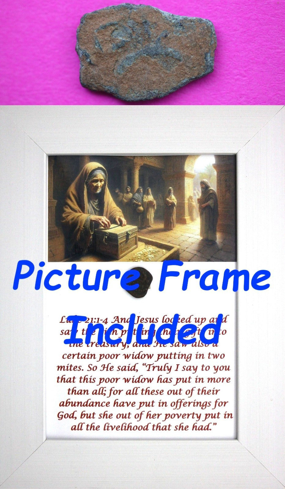 Widows Mite Coin Holy Land Artifact Free Display Frame Jesus Christ Lifetime 200
