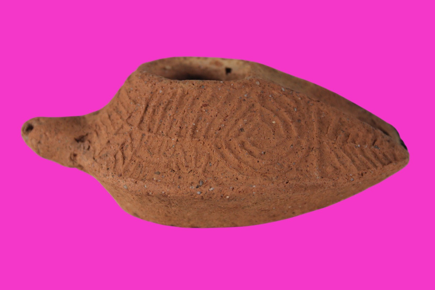 Oil Lamp Holy Land Ancient Artifact Jesus Christ Home Israel 300-600 AD COA 130