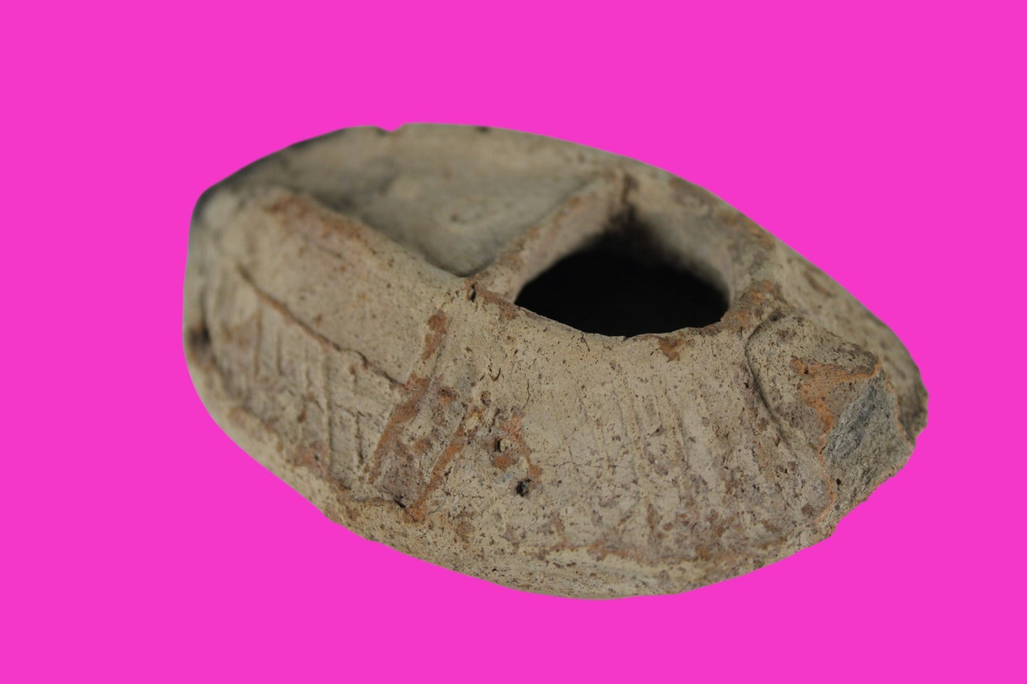 Oil Lamp Holy Land Ancient Artifact Jesus Christ Home Israel 300-600 AD COA 105