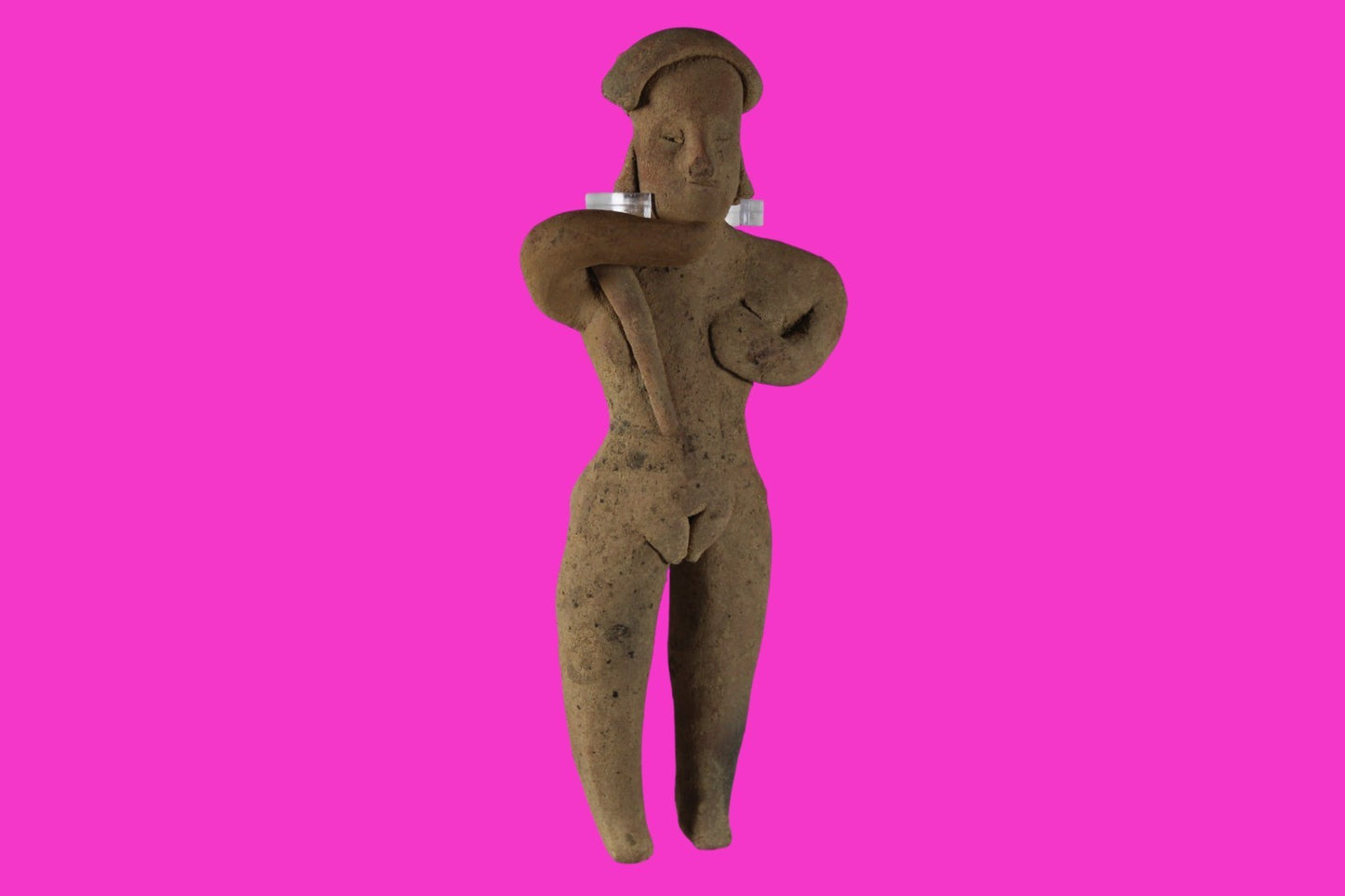 Pre Columbian Artifact 7 Inch Tall Shaft Tomb Figure Colima Mexico 100BC COA 283