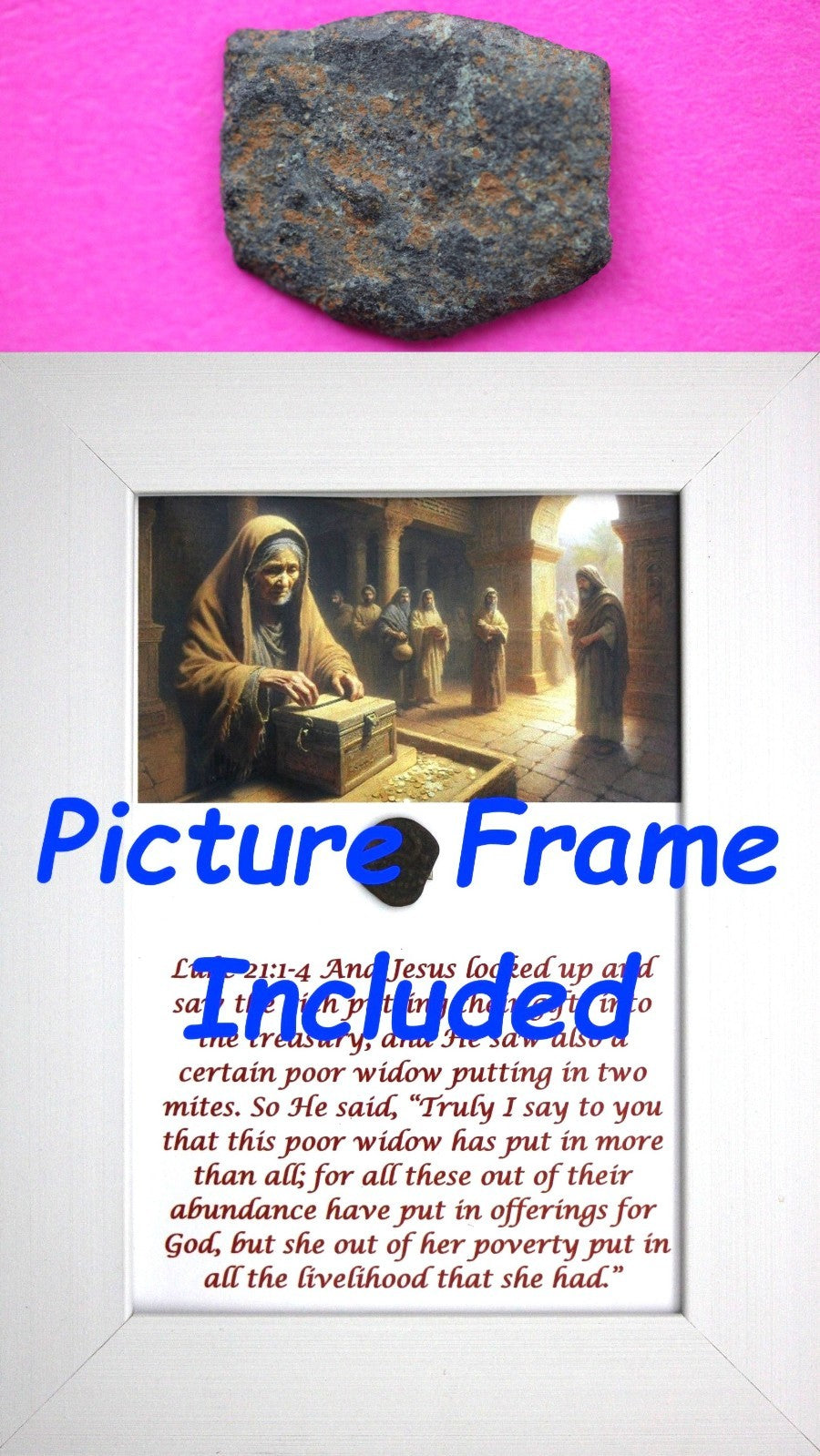 Widows Mite Coin Holy Land Artifact Free Display Frame Jesus Christ Lifetime 88