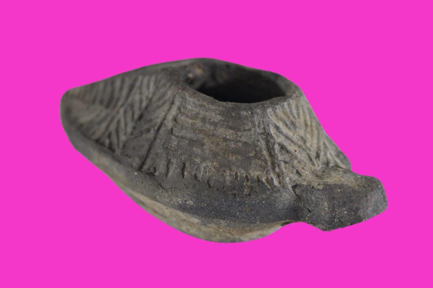 Oil Lamp Holy Land Ancient Artifact Jesus Christ Home Israel 300-600 AD COA 76