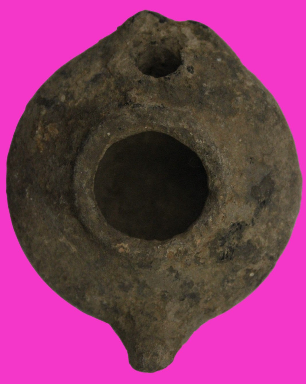 Ancient Holy Land Oil Lamp Artifact Jesus Christ Homeland 100BC-200AD COA 45