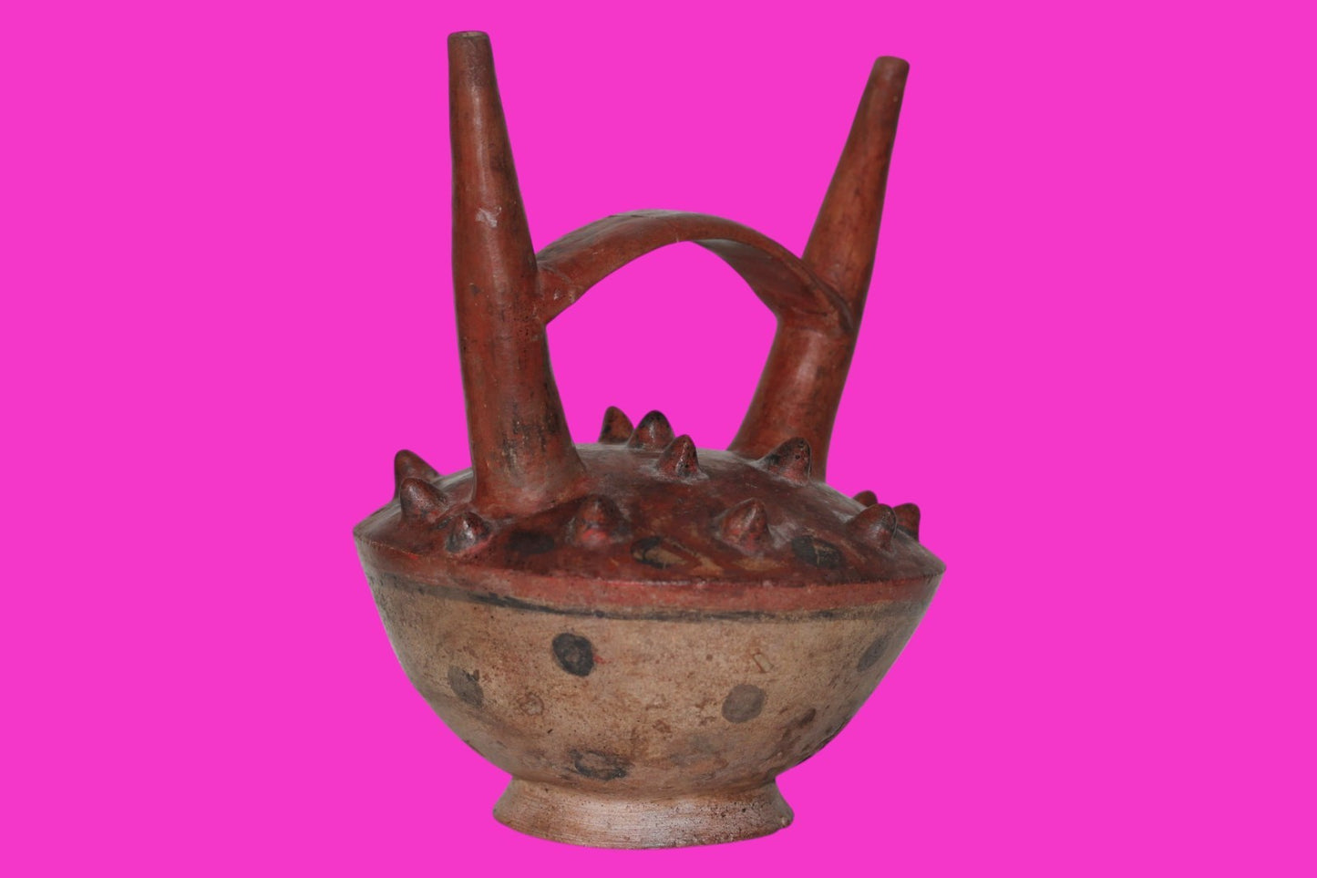 Pre Columbian Artifact Authentic Sican Stirrup Vessel 750-1000 AD Peru COA 220