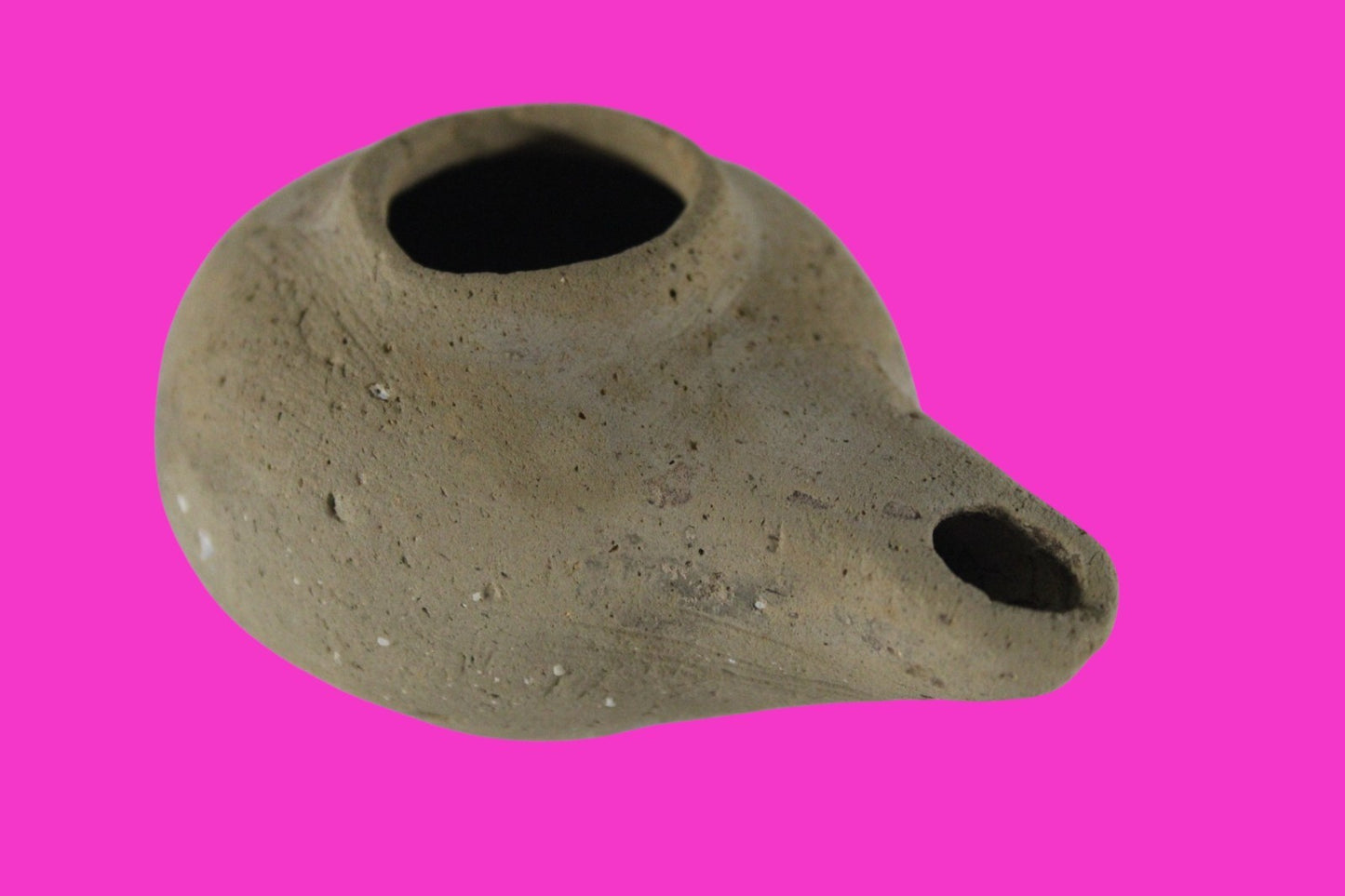 Ancient Holy Land Oil Lamp Artifact Land of Jesus Christ 100 BC-200 AD COA J150