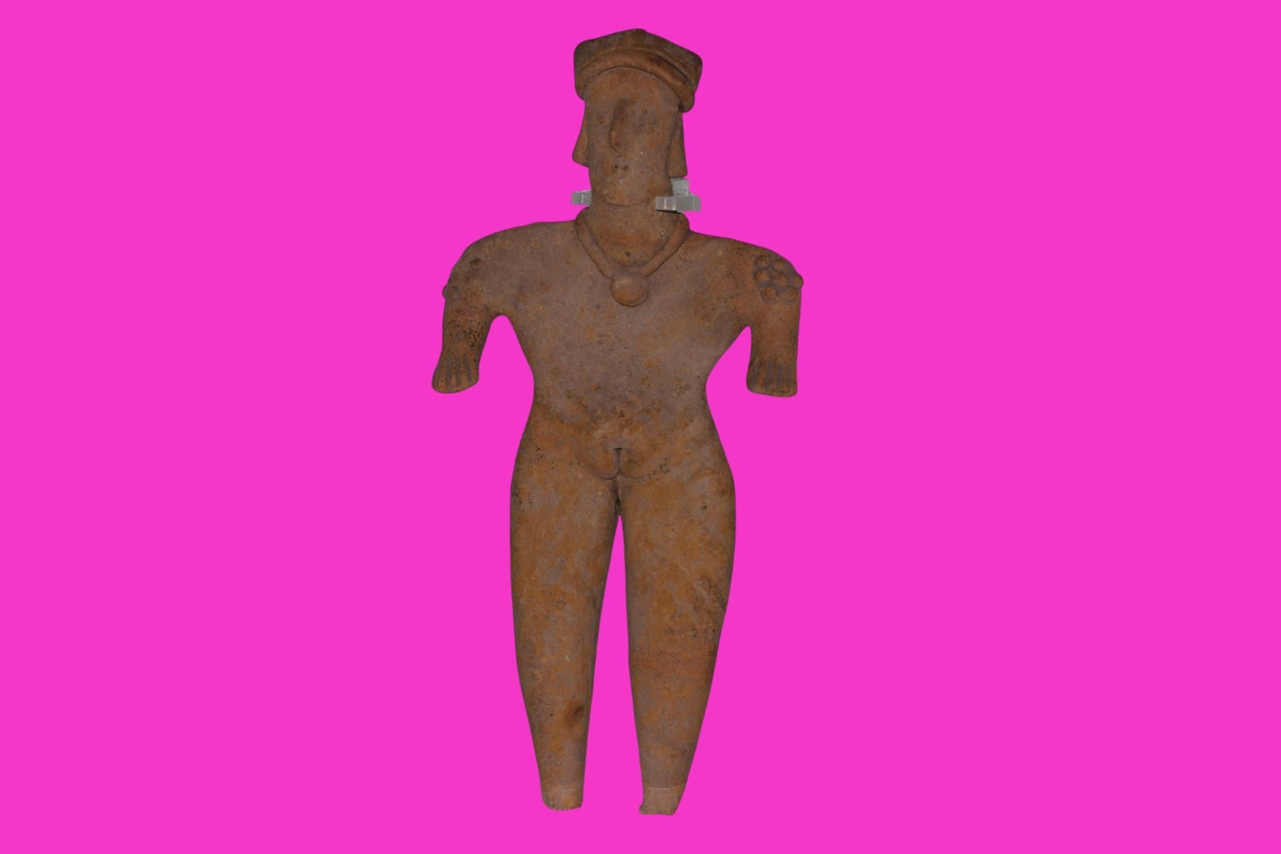 Pre Columbian Artifact 8in Female Shaman Tomb Figure Colima Mexico 100BC COA 254