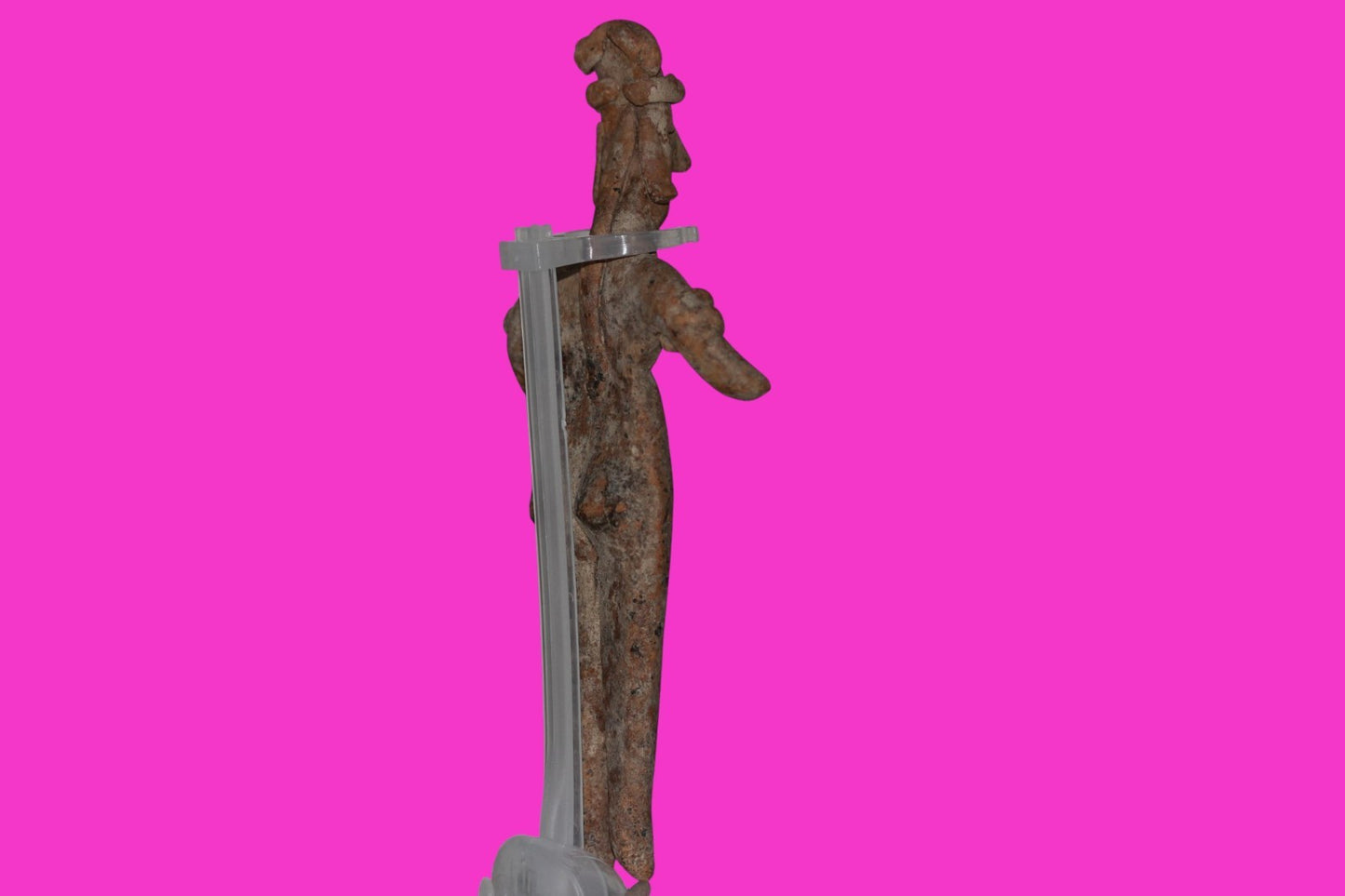 Pre Columbian Artifact 7 inch Female Tomb Figure Colima Mexico 100BC COA 252