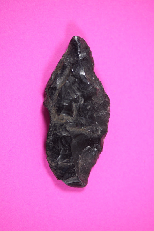 Pre Columbian Artifact Authentic Aztec Arrowhead Battle of Mexico City COA 48