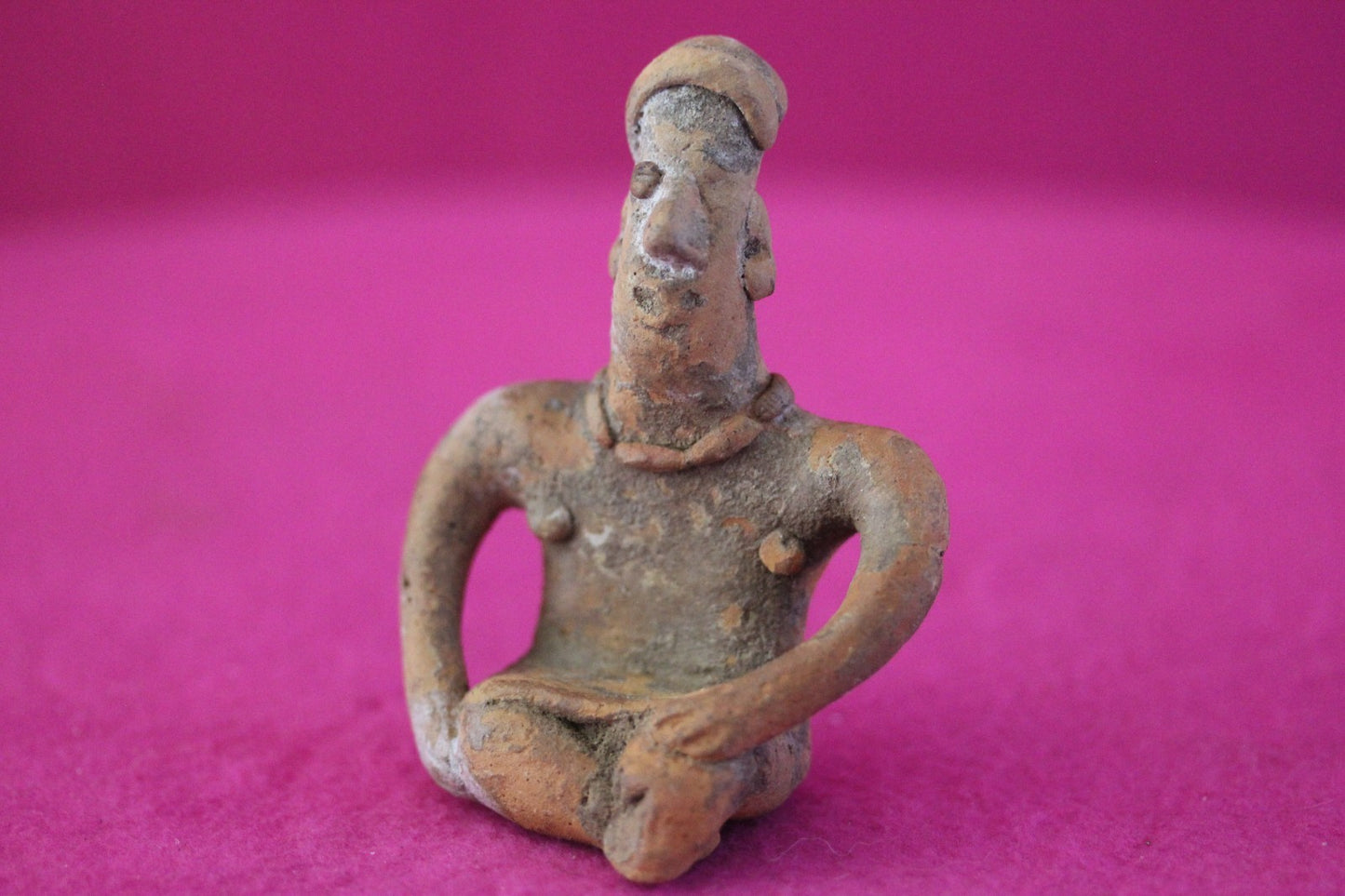 Pre Columbian Authentic Artifact Female Seated Tomb Figure Colima Mexico COA 190