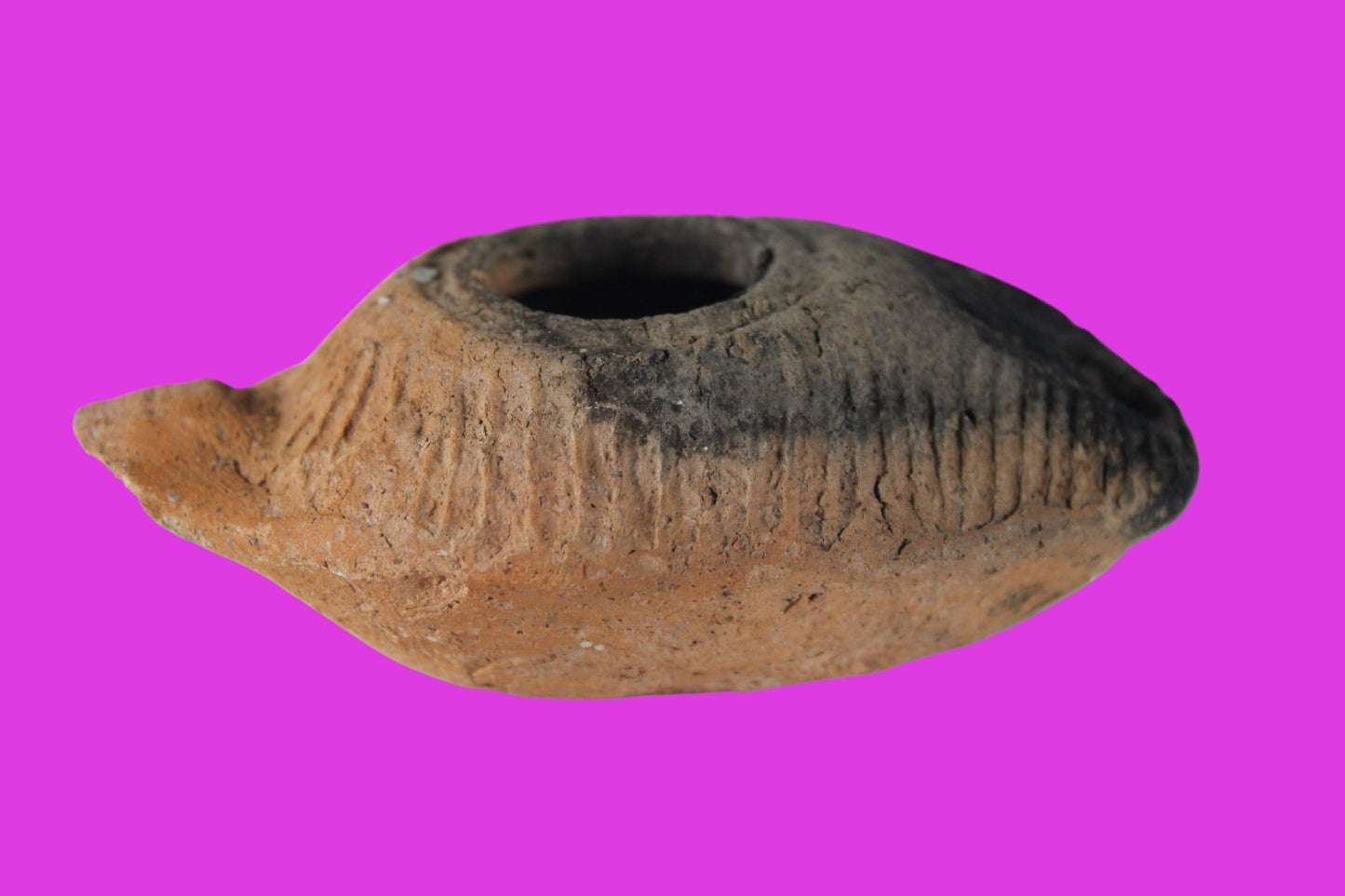 Ancient Holy Land Oil Lamp Artifact Jesus Christ Home Israel 300-600 AD COA 133