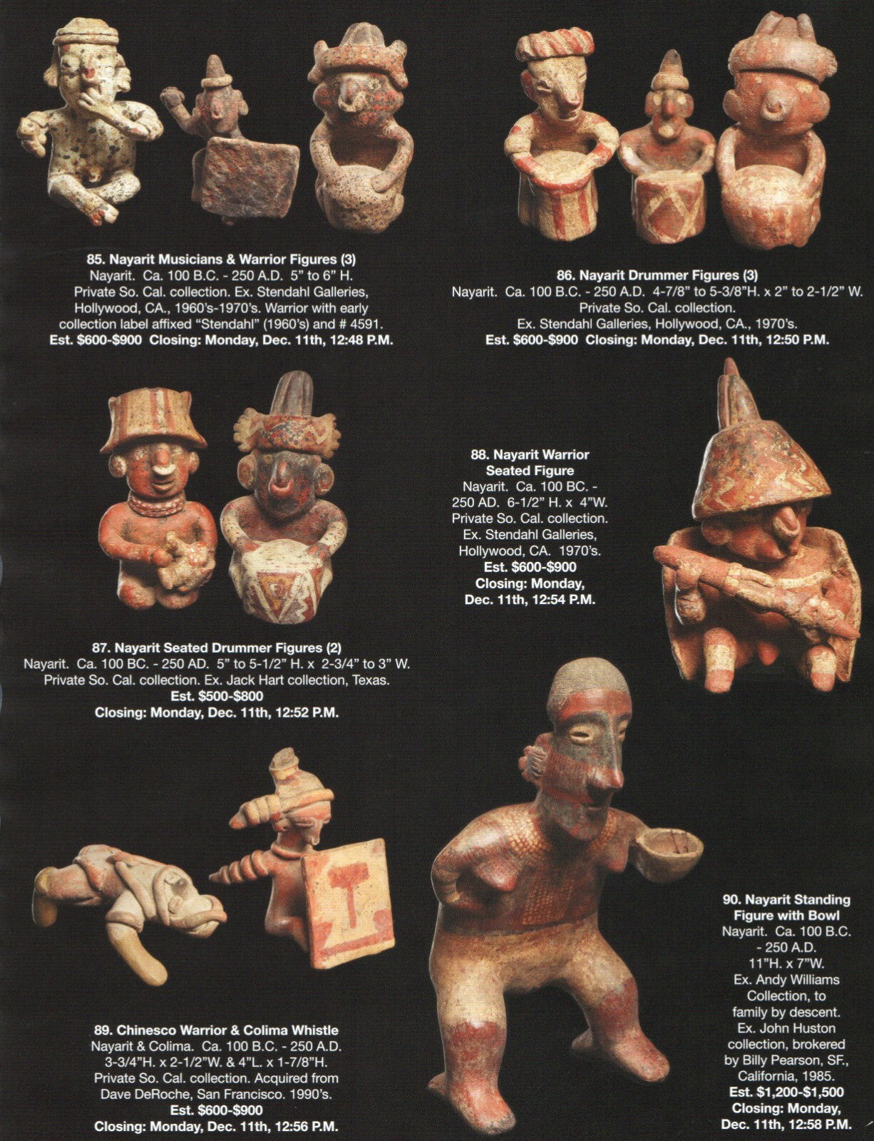 Pre Columbian Artifacts Price & Value Guide Arte Primitivo Auction Catalog 112